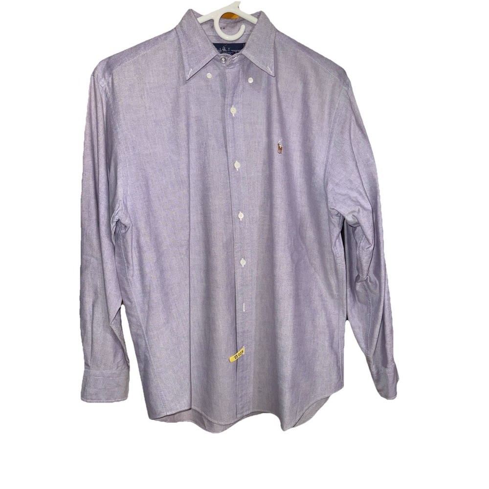 Ralph‎ Lauren Blue Label Women's Size 12 Button‑Down Shirt Y2K Made in Malaysia